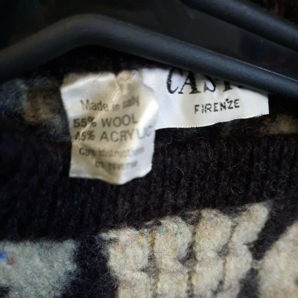 Castri Firenze Sweater Made in Italy Wool Blend Vintage Collectible Warm Comfy - Picture 4 of 9